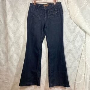 Y2K Arden B wide leg dark denim jeans size 6
